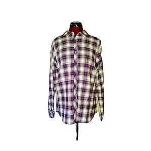 Schmidt Womens Shirt Size Medium Multicolor Button Up Long Sleeve Plaid